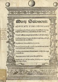 Marii Salomonii. Advocati consistoriani