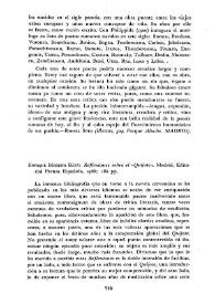  Enrique Moreno Báez: 'Reflexiones sobre el 'Quijote''. Madrid, Editorial Prensa Española, 1968, 180 pp. [Reseña]