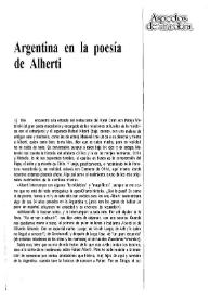 Argentina en la poesía de Alberti  