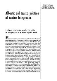 Alberti: del teatro político al teatro integrador 
