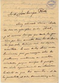 Carta de Joan Maragall a Jose Enrique Rodó. Barcelona, 14 de septiembre de 1907