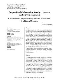 Proporcionalidad constitucional y el teorema Alchourrón-Makinson 