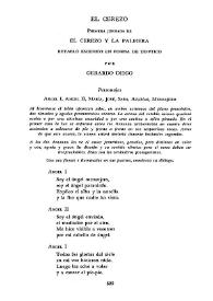 El cerezo: Primera jornada de 'El cerezo y la palmera'. Retablo escénico en forma de tríptico