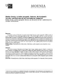 Stefan Zweig, cumbre apagada. Retrato, de Benjamín
Jarnés: vacilaciones de una semblanza compleja