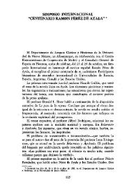 Simposio Internacional 'Centenario Ramón Pérez de Ayala'