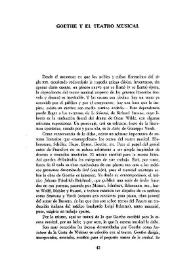 Goethe y el teatro musical  