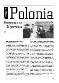 Teatro en Polonia: perspectiva de la provincia