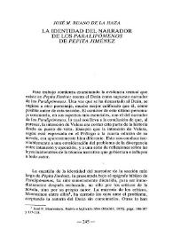 La identidad del narrador de los 'Paralipómenos' de 'Pepita Jiménez'