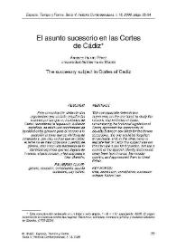 El asunto sucesorio en las Cortes de Cádiz