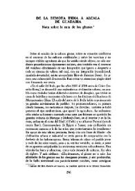 De la remota India a Alcalá de Guadaira. Nota sobre la ruta de los gitanos