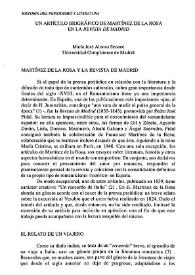 Un artículo biográfico de Martínez de la Rosa en la 'Revista de Madrid'