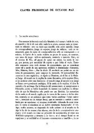 Claves filosóficas de Octavio Paz 