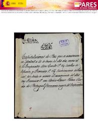 Copia de las capitulaciones del tratado de paz entre el emperador Carlos V y el rey Francisco I de Francia, firmadas en Madrid el 14 de enero de...