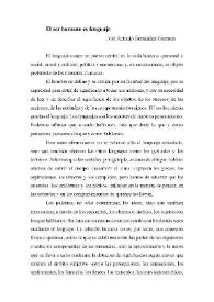 El ser humano es lenguaje