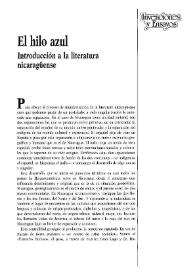 El hilo azul. Introducción a la literatura nicaragüense 
