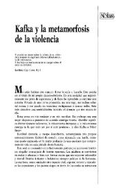 Kafka y la metamorfosis de la violencia 