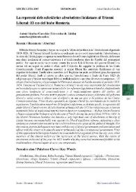 La repressió dels eclesiàstics absolutistes lleidatans al Trienni Liberal: El cas del bisbe Renteria
