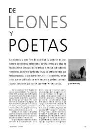 De leones y poetas   
