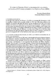 El Reino de Navarra. Desde la incorporación a la corona de Castilla (1515) hasta constituir una Provincia Foral (1841)