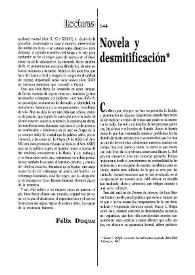 Novela y desmitificación 