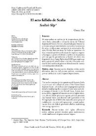 El acto fallido de Scalia 