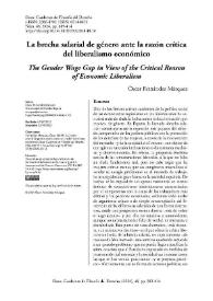 La brecha salarial de género ante la razón crítica del liberalismo económico 