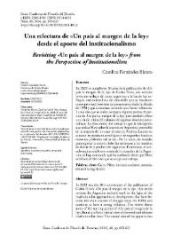 Una relectura de 'Un país al margen de la ley' desde el aporte del institucionalismo 