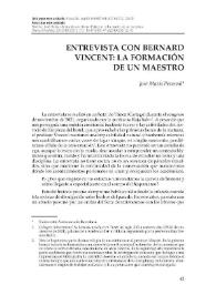 Entrevista con Bernard Vincent: la formación de un maestro 