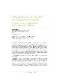 'El Diablo Cojuelo' de Luis Vélez de Guevara: novela híbrida