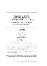 Paraules cansades. Disponibilitat lectal i adaptabilitat de la llengua  