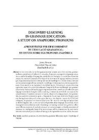 Aprenentatge per descobriment en l’educació gramatical: un estudi sobre els pronoms pronoms anafòrics 