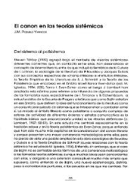 El canon en las teorías sistémicas