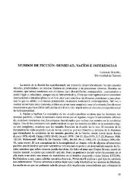 Mundos de ficción: densidad vacíos e inferencias    