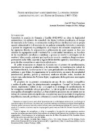 Poder monárquico y corregimientos. La Primera división administrativa civil del Reino de Granada (1485-1526)