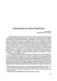 Mundos posibles y mundos proféticos