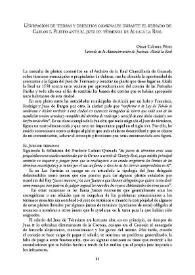 Usurpación de tierras y derechos comunales durante el reinado de
Carlos I. Pleito ante el juez de términos de Alcalá la Real
