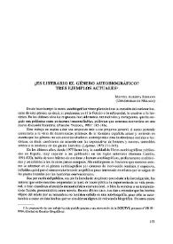¿Es literario el género autobiográfico? Tres ejemplos actuales 