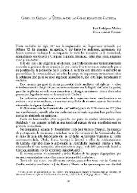 Carta de Carlos I a Úbeda sobre las Comunidades de Castilla