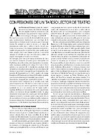 Confesiones de un tardío lector de teatro 