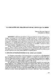 La creación del imaginario en el lenguaje taurino 