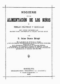 Higiene de la alimentación de los niños o reglas prácticas y sencillas que deben conocer las madres para conservar la salud de sus hijos