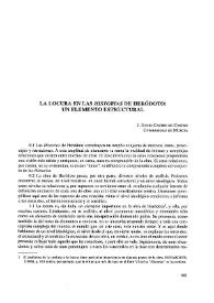 La locura en las 'Historias' de Heródoto: un elemento estructural