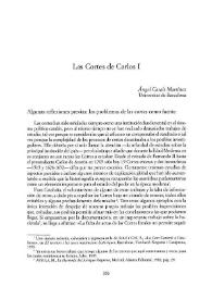 Las Cortes de Carlos I
