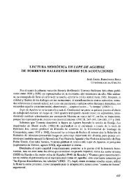 Lectura semiótica de 'Lope de Aguirre' de Torrente Ballester desde sus acotaciones 