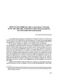 Aspectos del problema de la realidad y ficción en el discurso del concreto-visualismo en España (planteamientos generales)