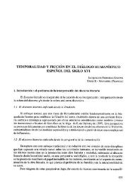 Temporalidad y ficción en el diálogo humanístico español del siglo XVI 