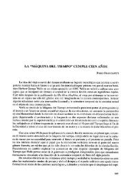 La 'máquina del tiempo' cumple cien años 