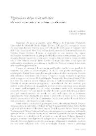 'Figuraciones del yo en la narrativa': identità nascoste e scritture moderniste