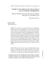Cuando lo obvio deja de serlo: nuevos sujetos y otros en el derecho contemporáneo