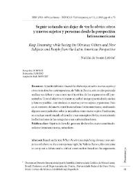 Seguir soñando sin dejar de ver lo obvio: otros y nuevos sujetos y personas desde la perspectiva latinoamericana
